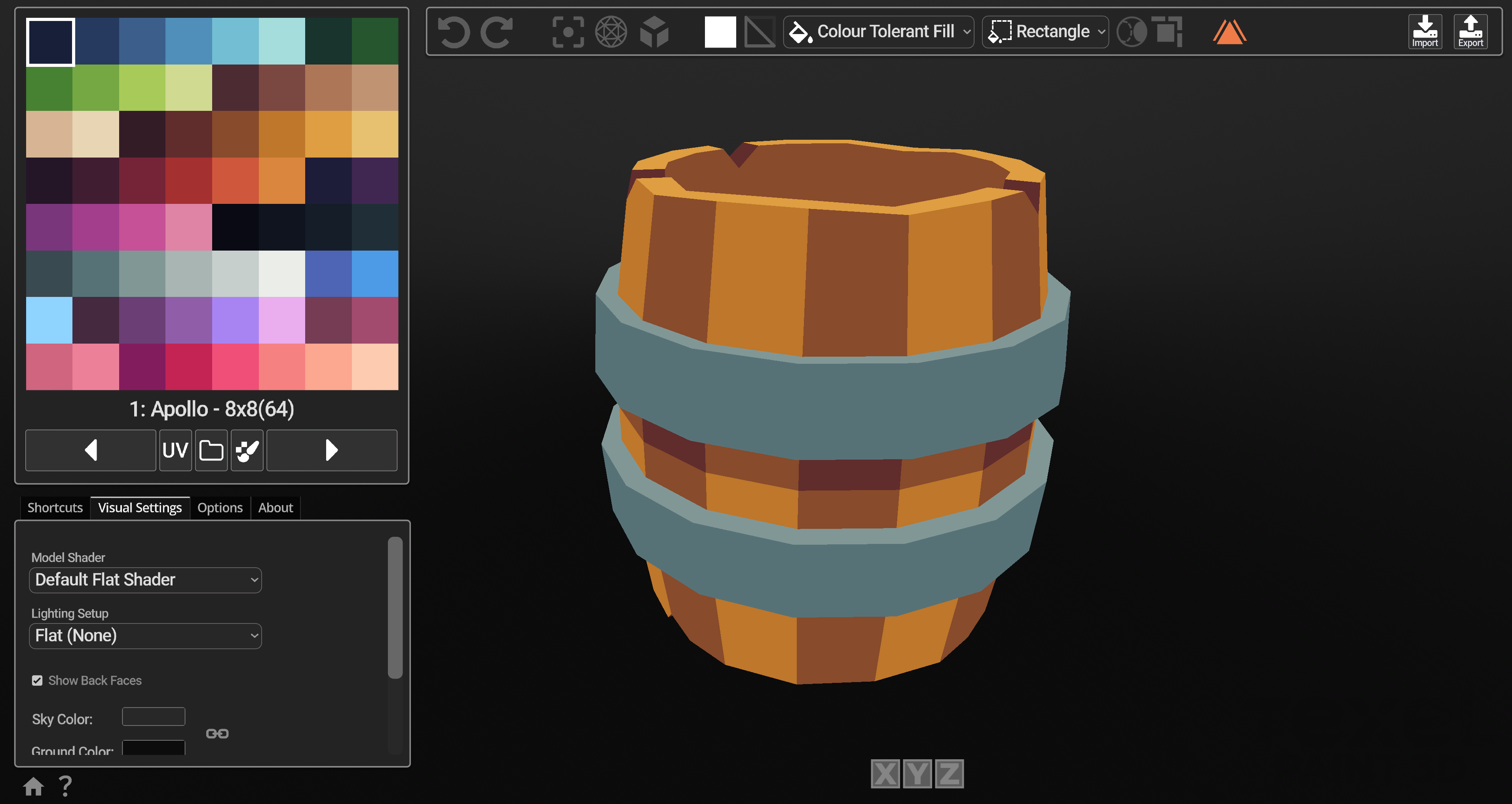 Low poly truck scene